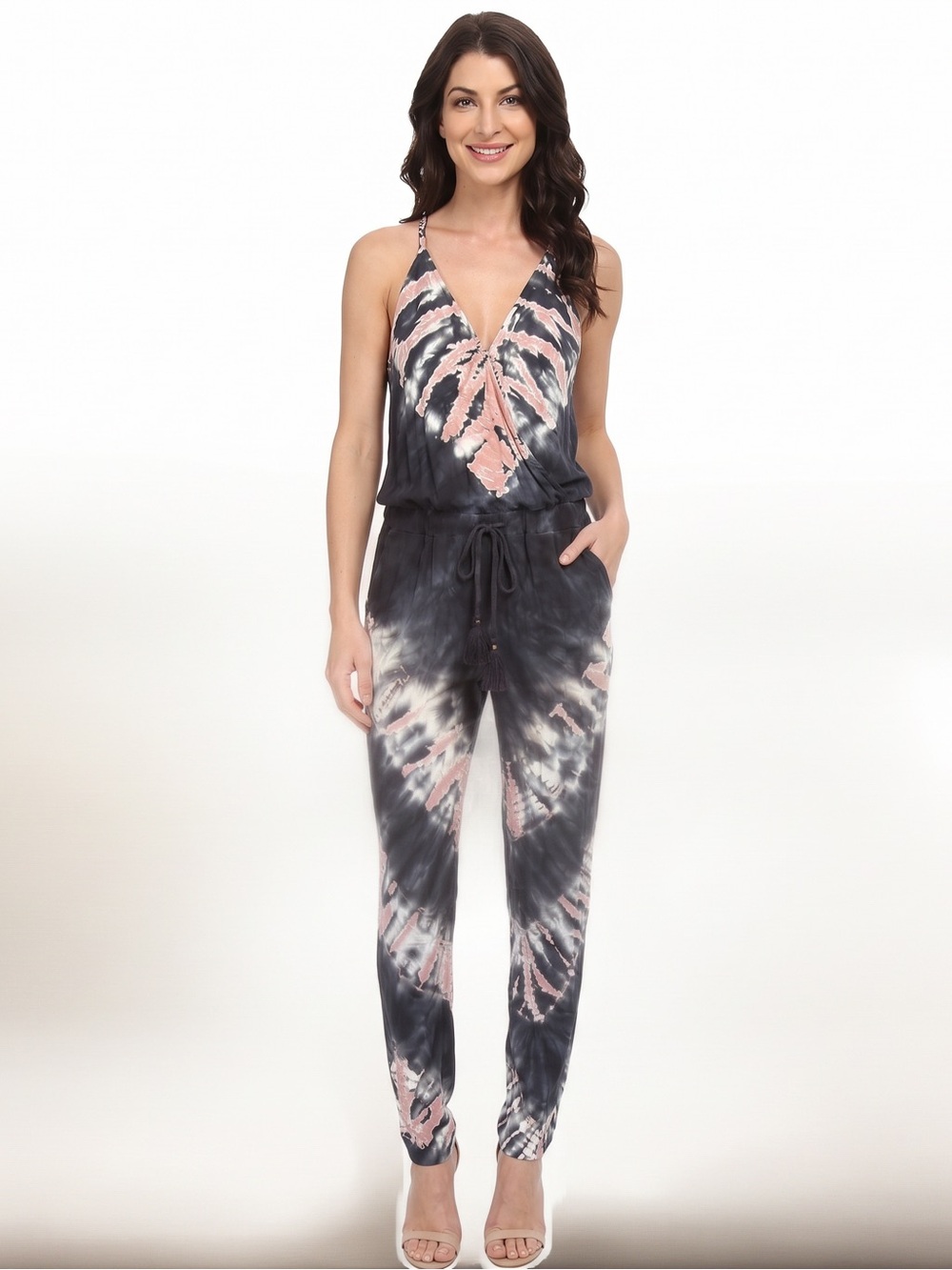 Young Fabulous & Broke Chrissy Racerback Tie Dye Jumpsuit